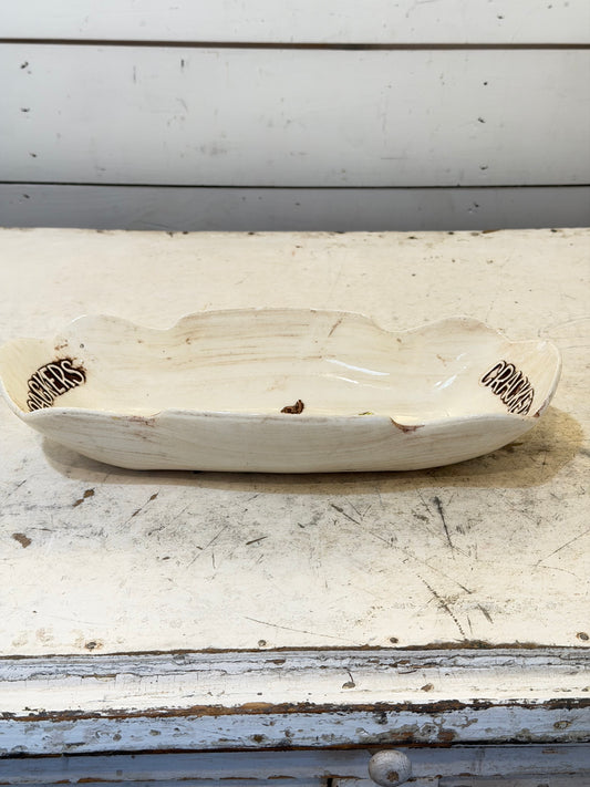 Vintage Treasure Craft USA Cracker Serving Bowl Dish - has small chips
