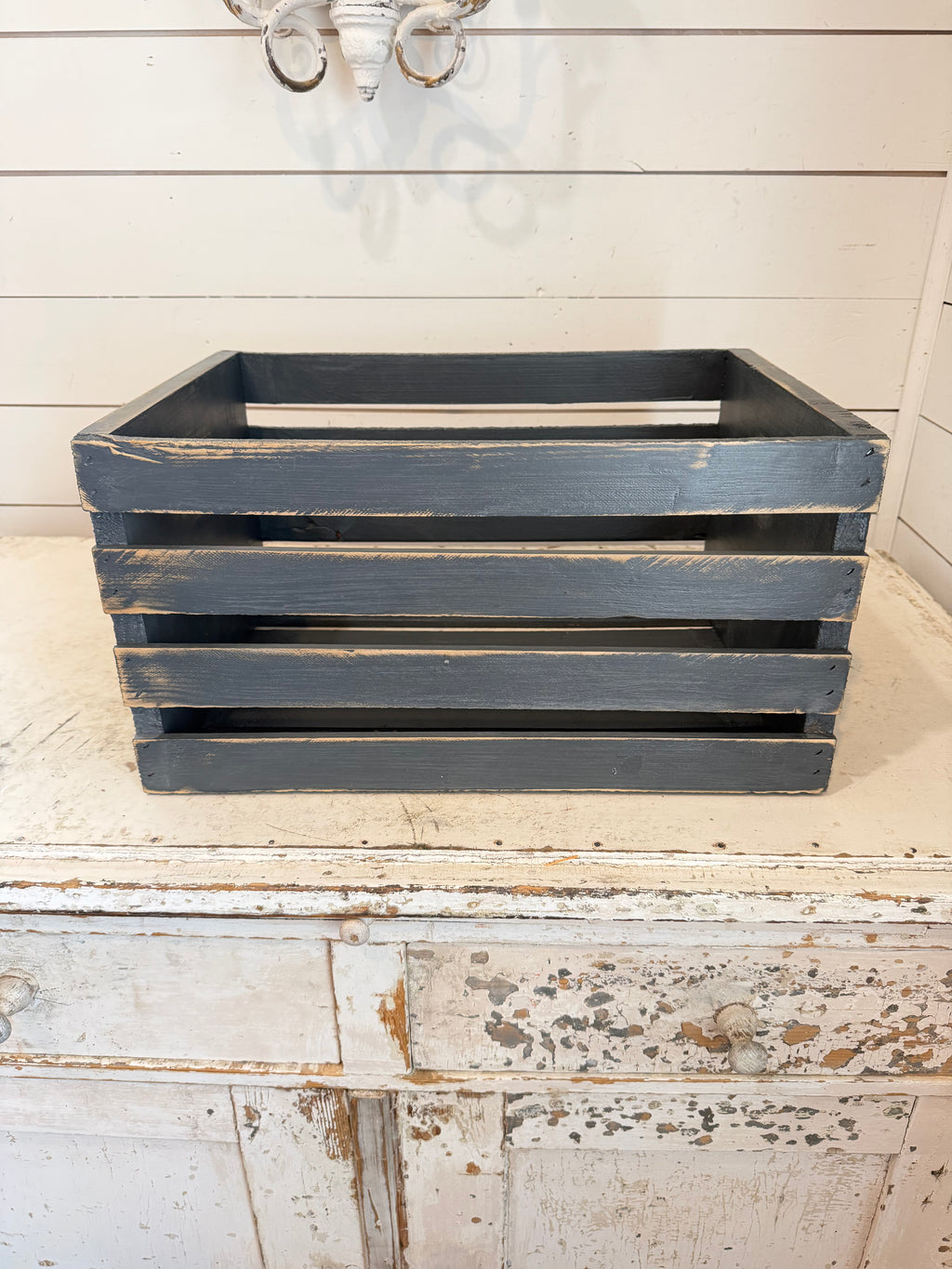 Painted and Stenciled Crate - Sold Individually, Chosen at random