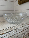 Vintage pressed glass serving bowl