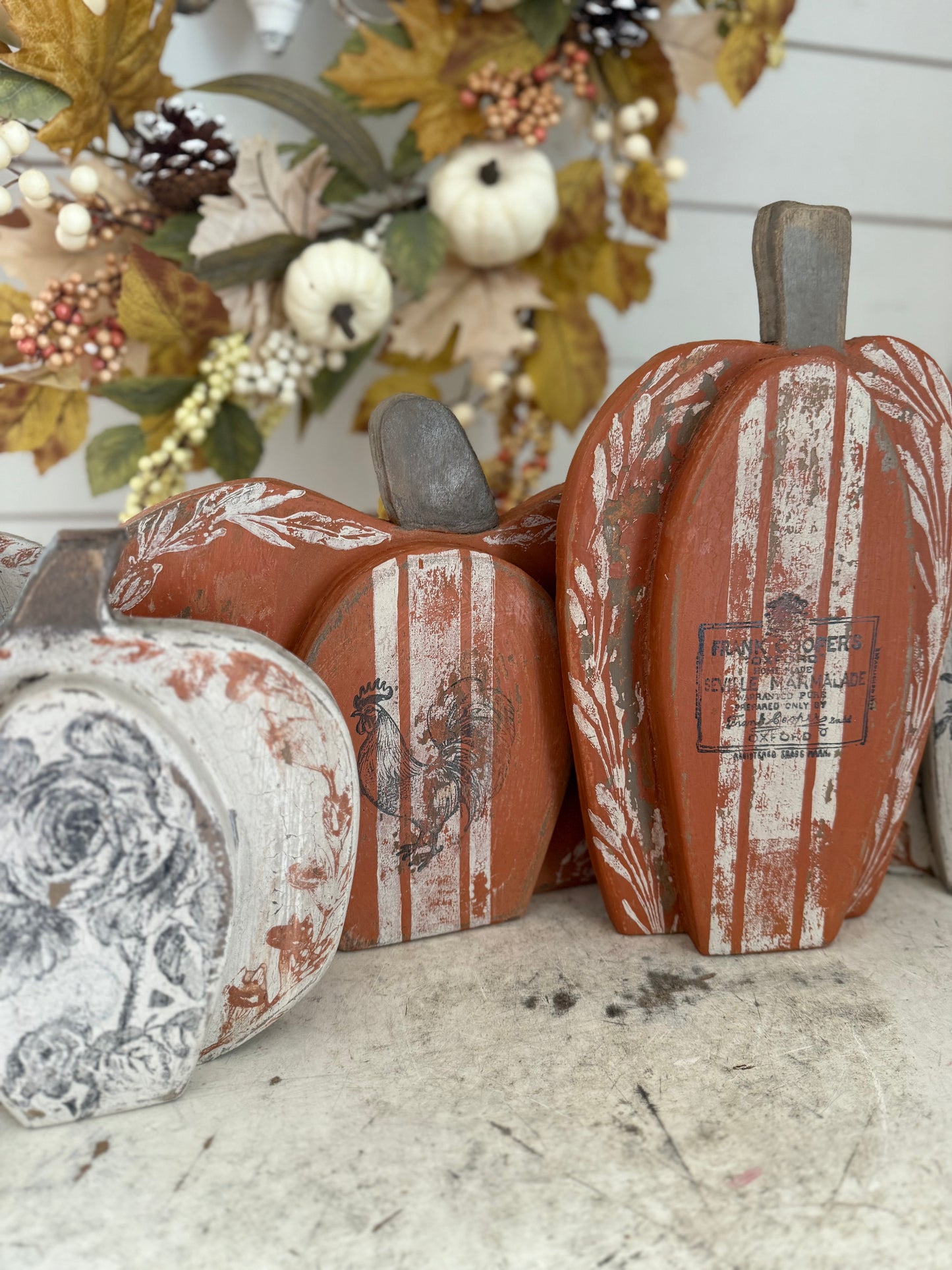 Hand cut Hand Painted & Stamped Pumpkins sold individually