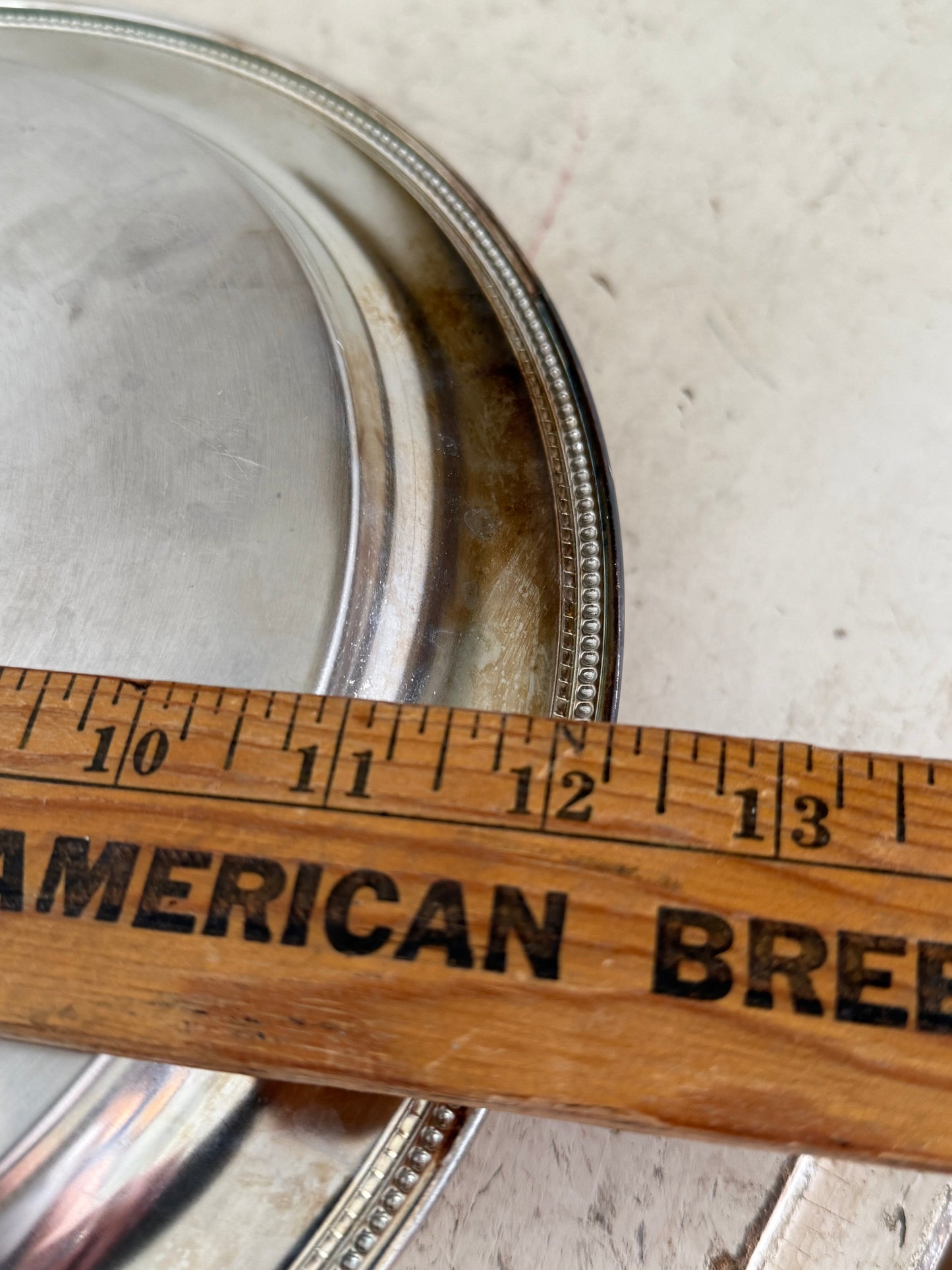 Silverplate chip and dip tray