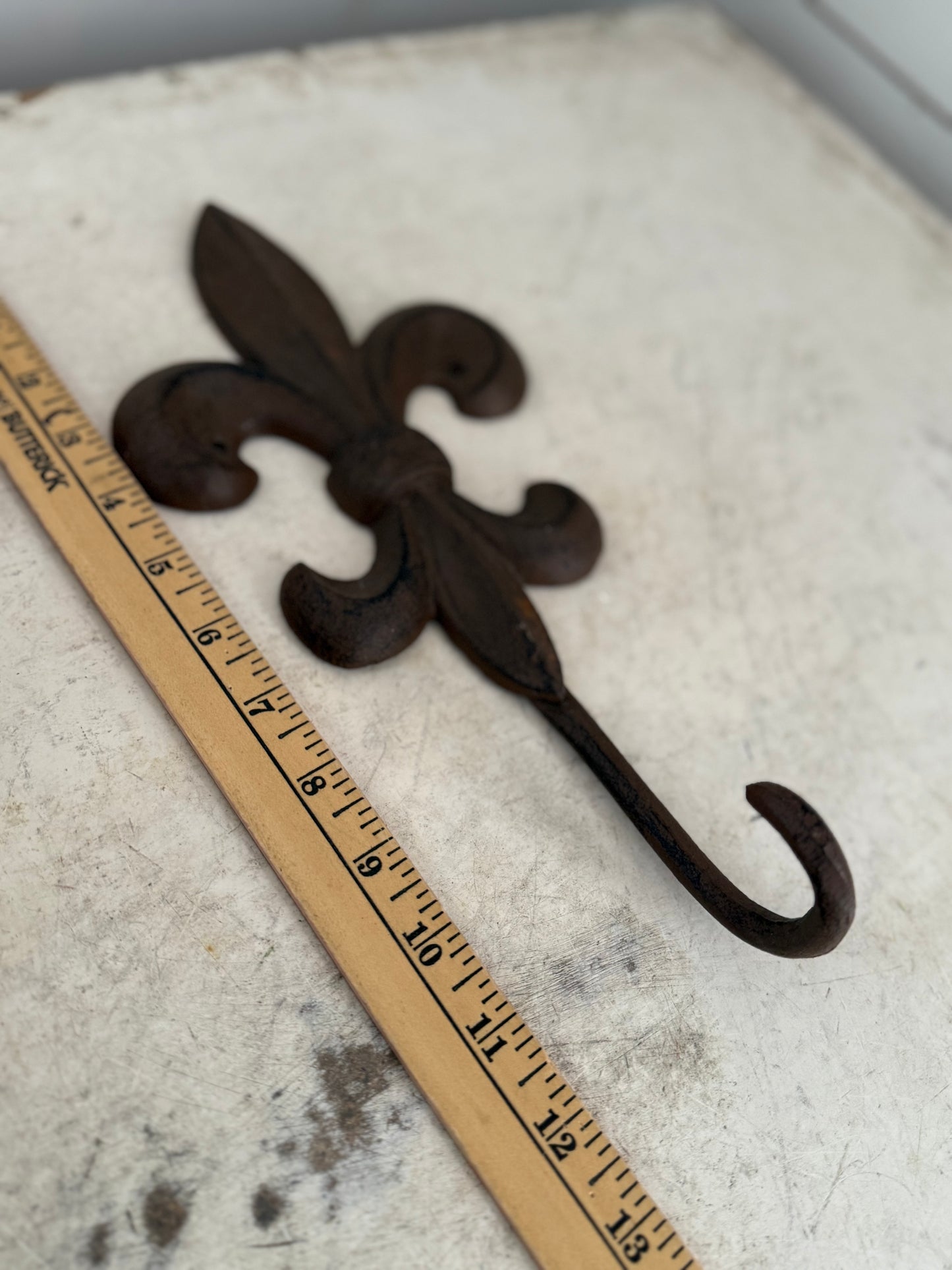 Fleur De Lis Cast Iron Hook