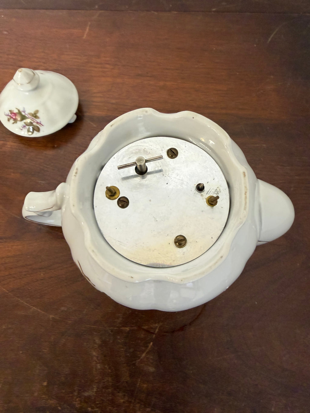 Vintage Rose Music Box Tea Pot