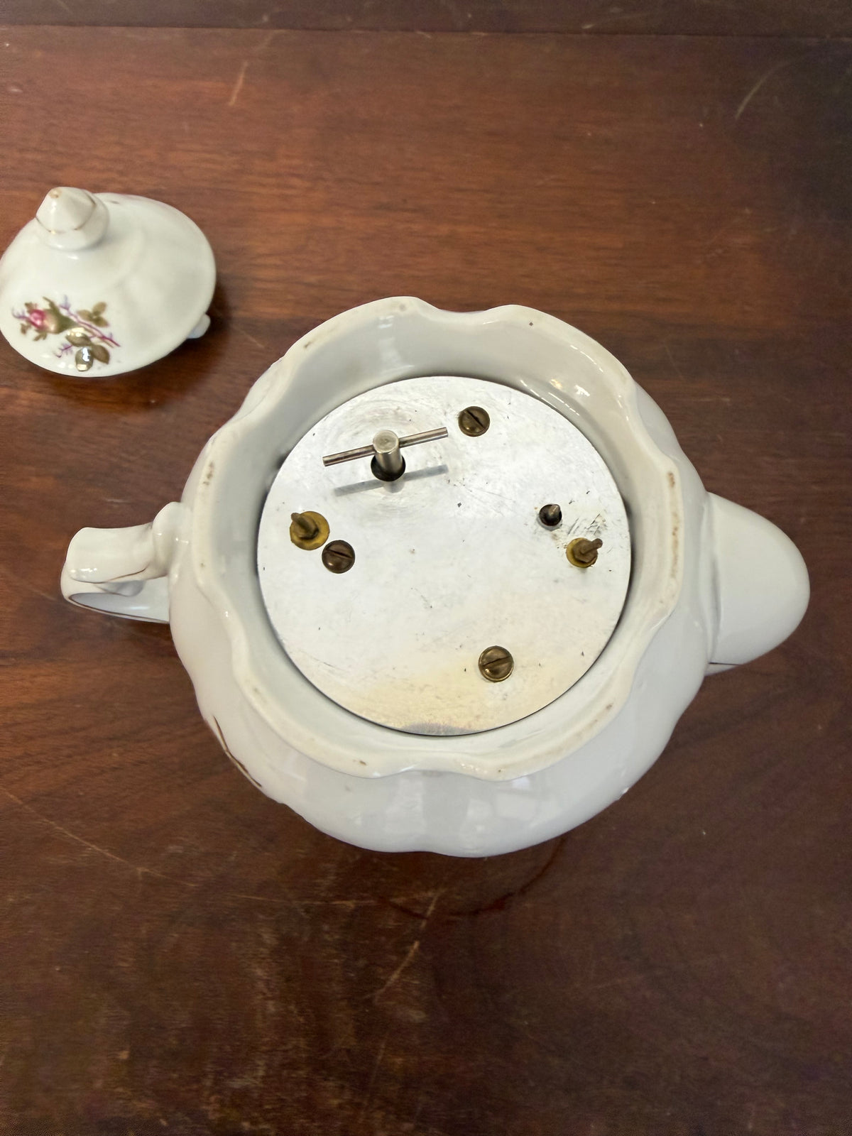 Vintage Rose Music Box Tea Pot
