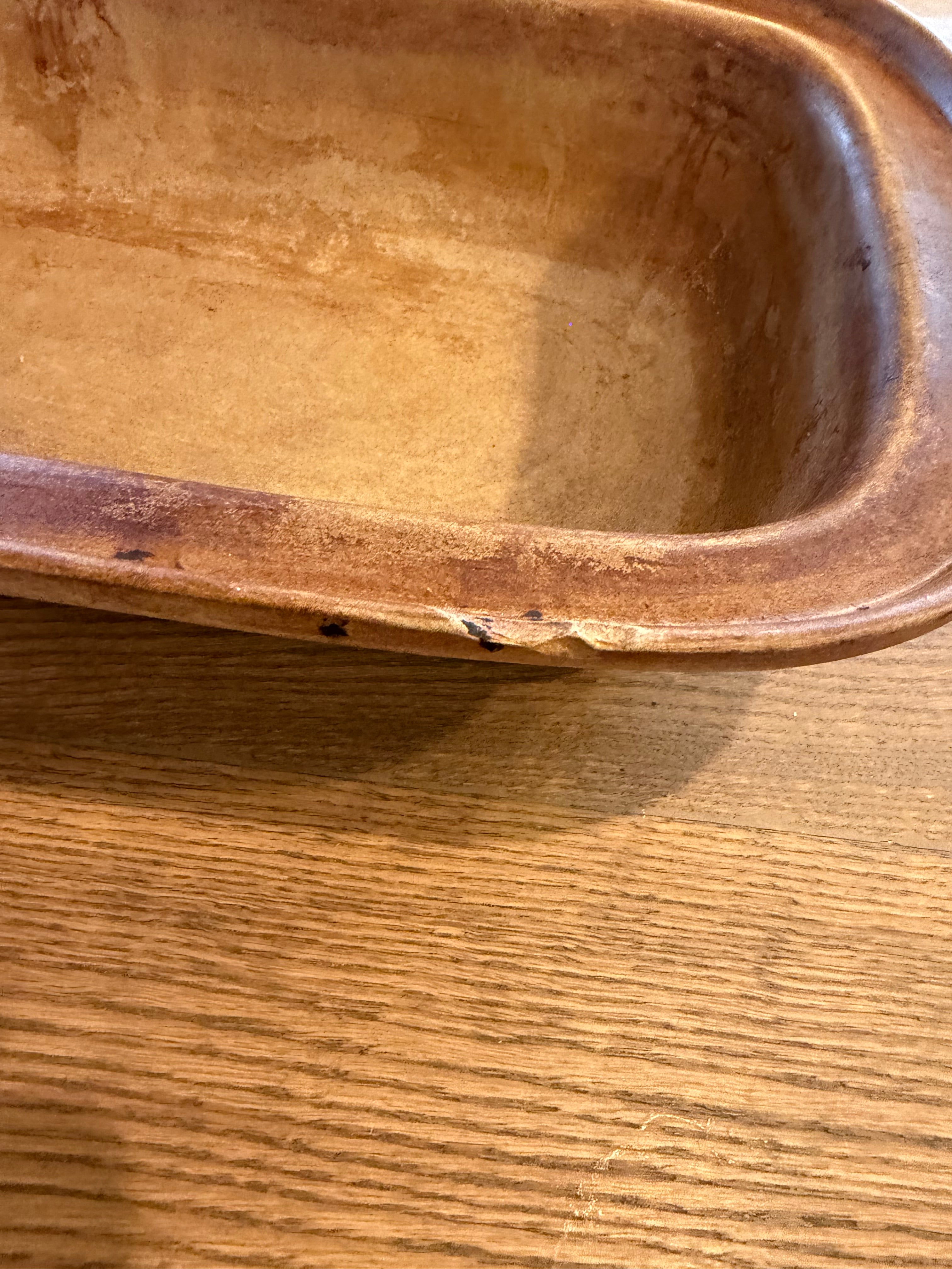 PAMPERED CHEF STONEWARE RECTANGULAR LID / BOWL ROASTER 17"x11" as is see chip