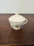 Purple Pansy teacup with mismatched Lid