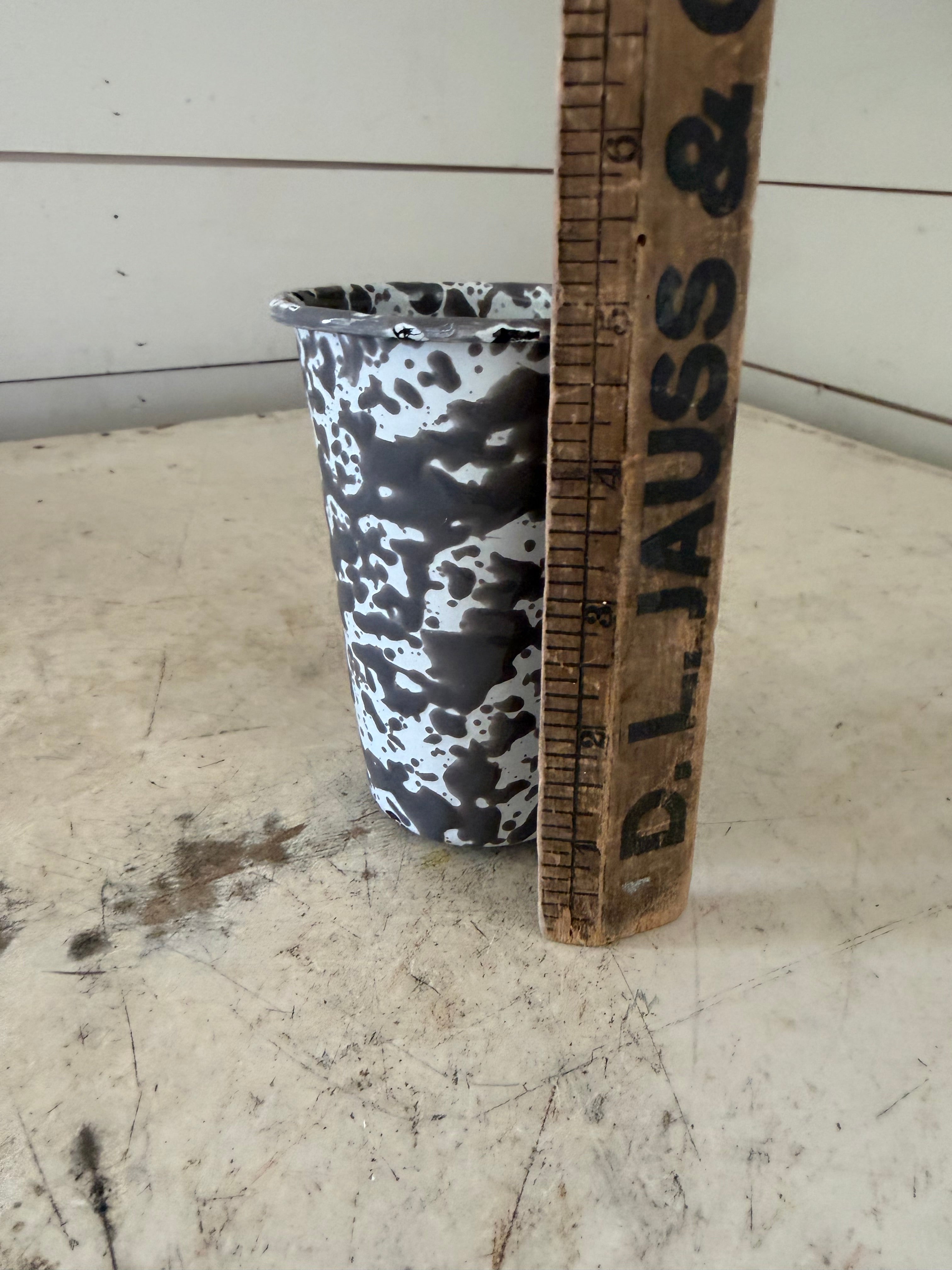 Crow Canyon Enamelware, Marble, 14 oz Tumbler Drinking Cup