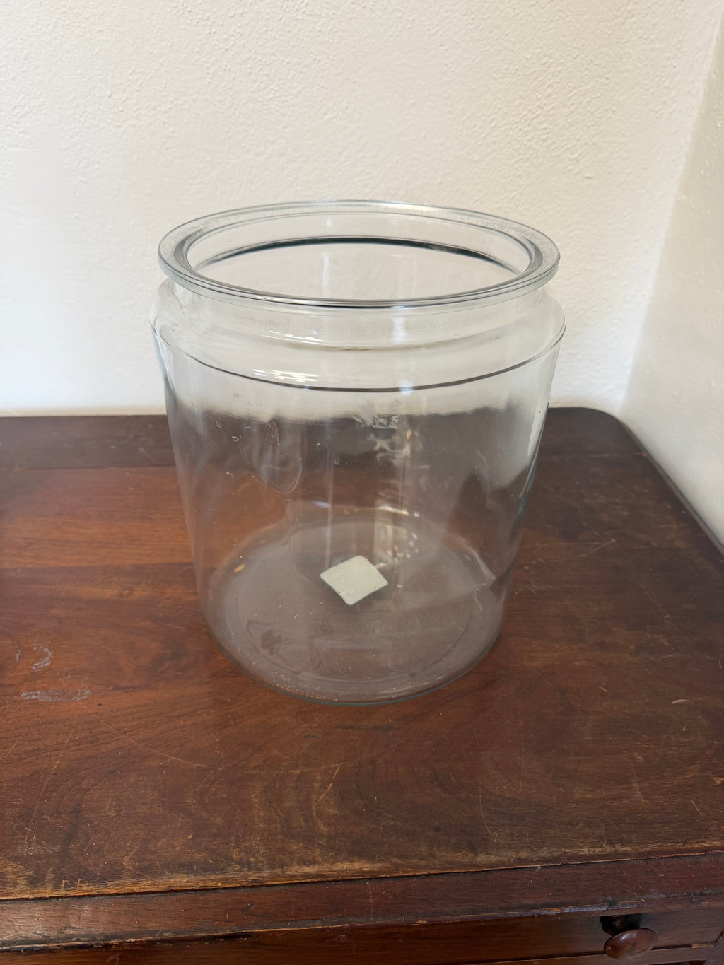 Two gallon clear crock