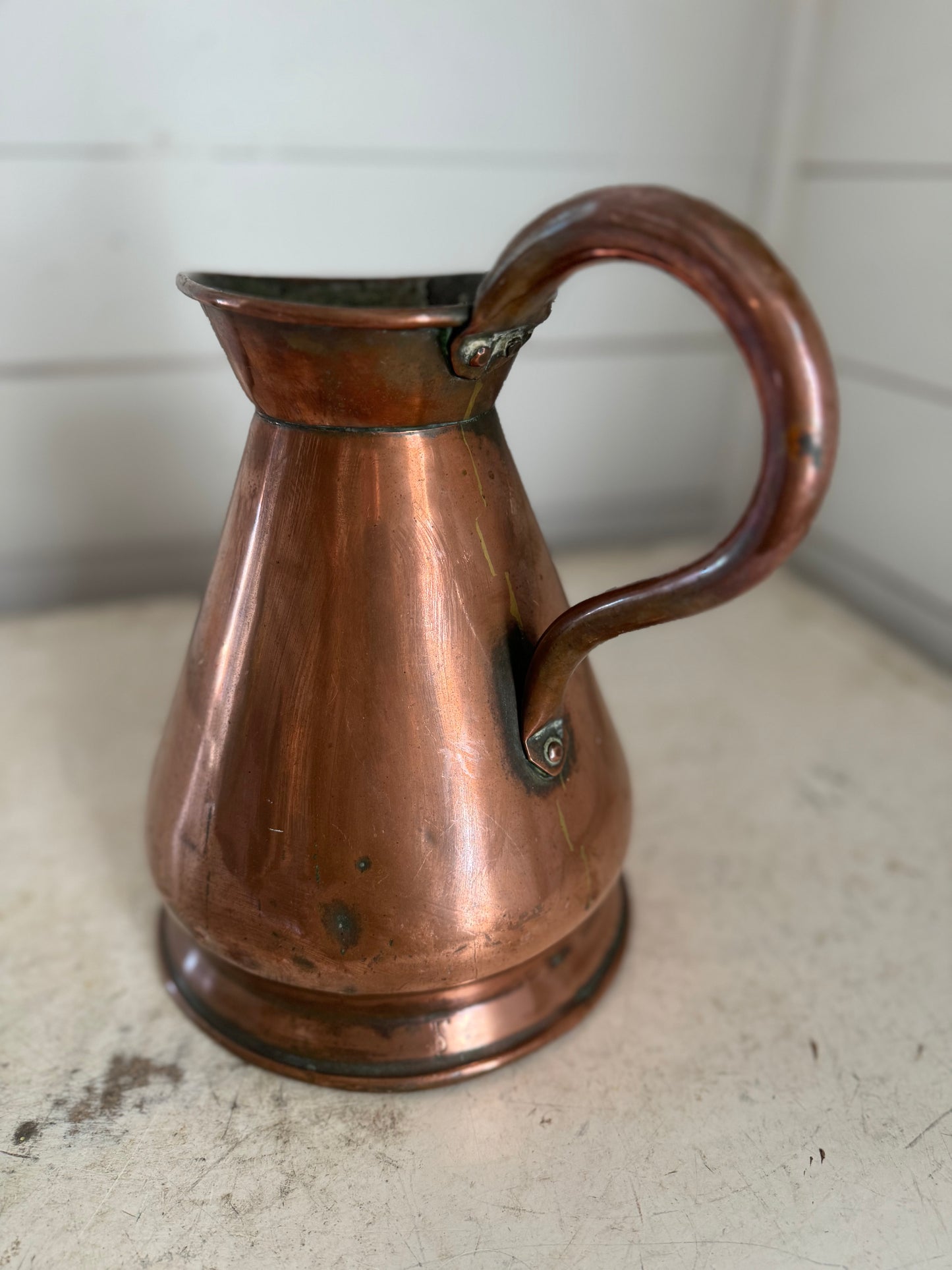 Antique English 1/2 Gallon Copper Jug