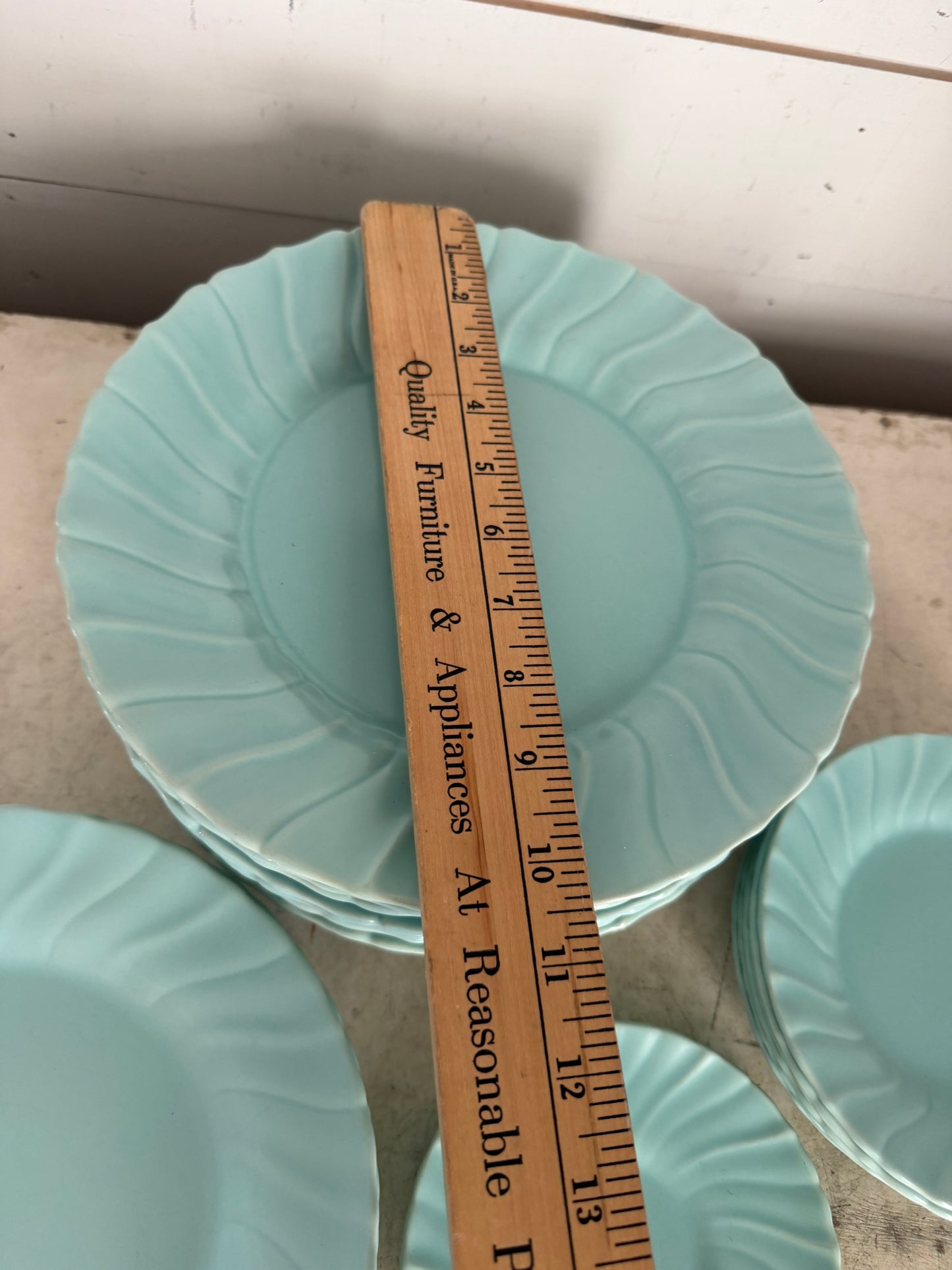 Franciscan Coronado Swirl dinnerware in the Aqua Matte color - sold individually