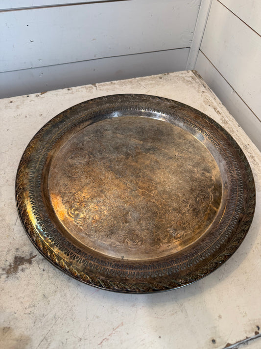 Silver Plate Platter will get makeover 15”
