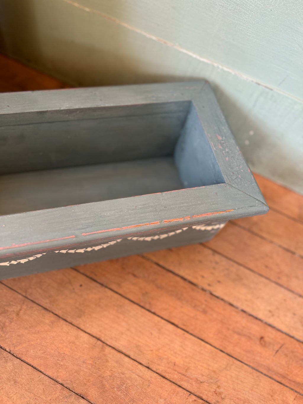 Wooden Planter box hand painted