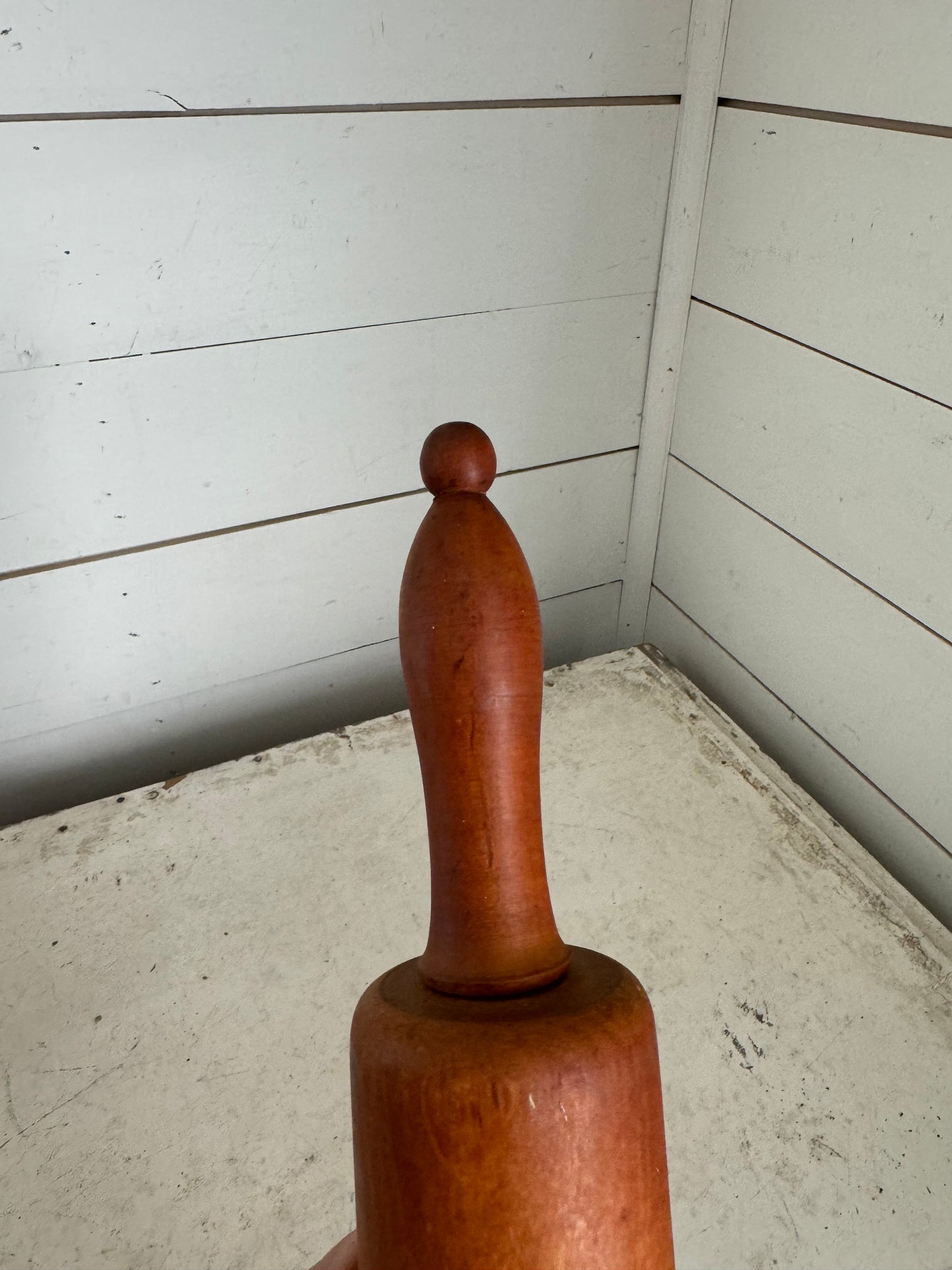 Antique English Rolling Pin with turned handles