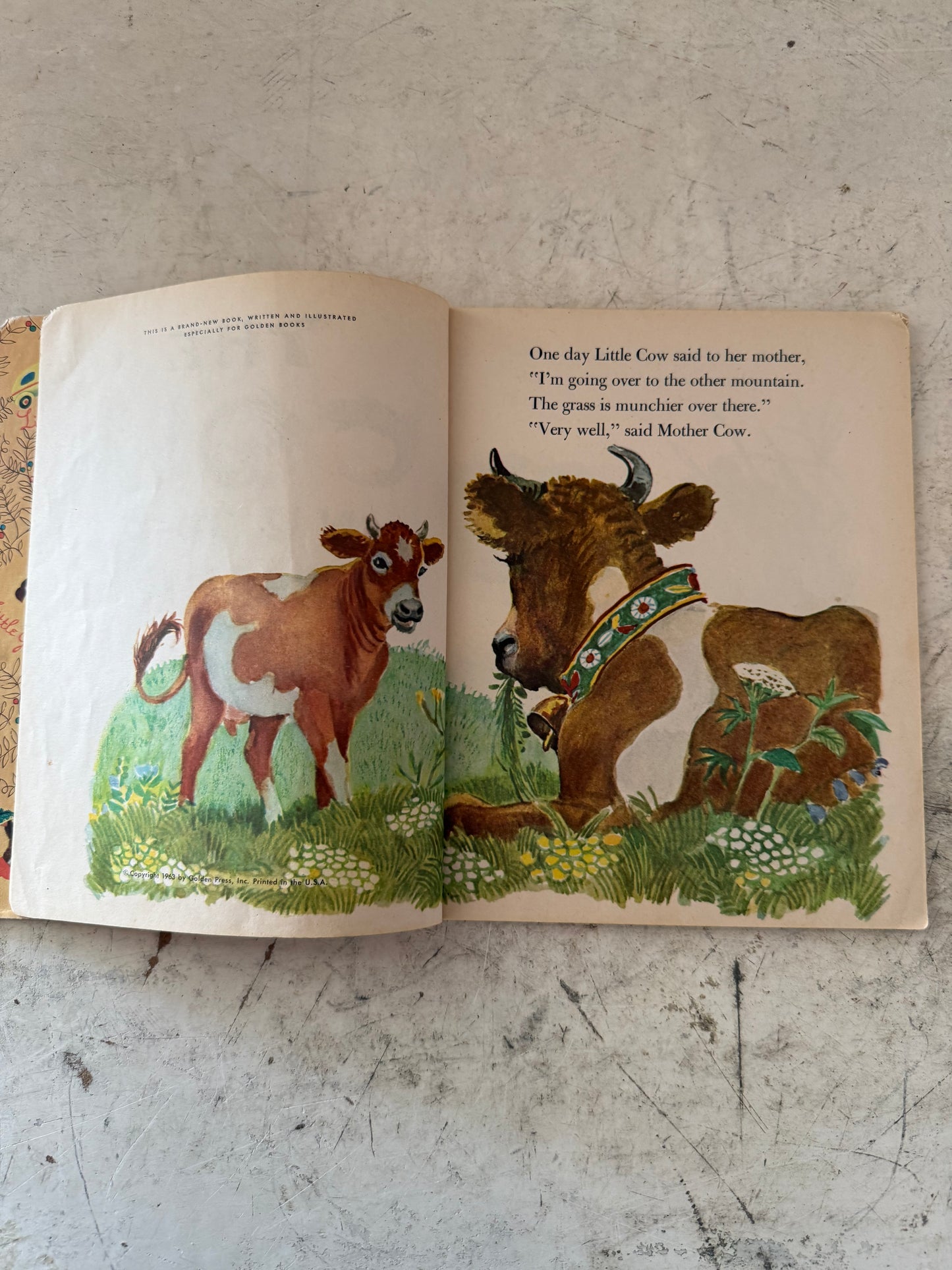 The Cow Went Over The Mountain - Little Golden Book