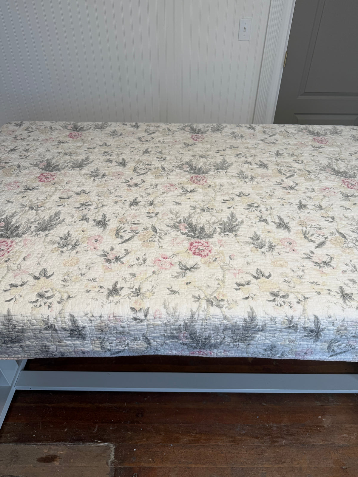 Half of a Laura Ashley King Cutter Quilt