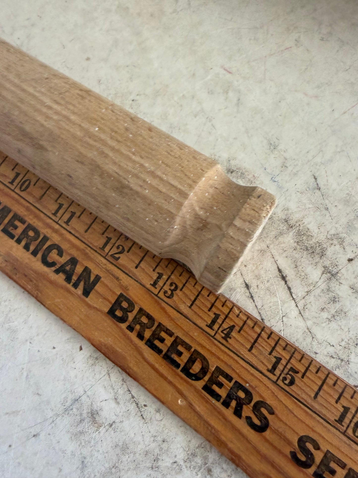 English wooden rolling pin - E