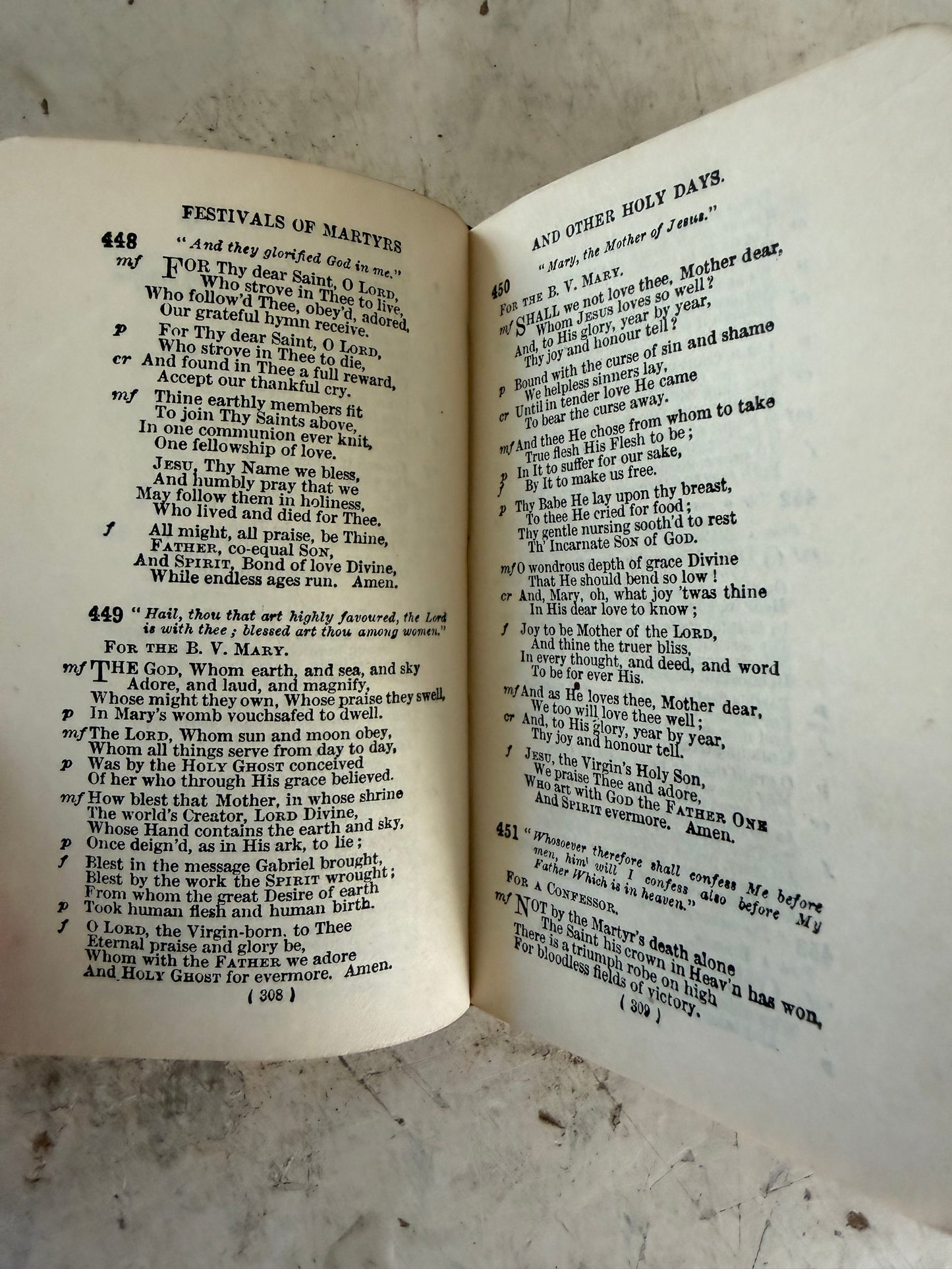 Antique Miniature Pocket Book “Hymns A-M”