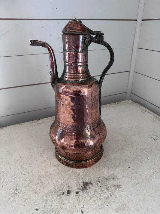 Antique Tall Copper Pitcher