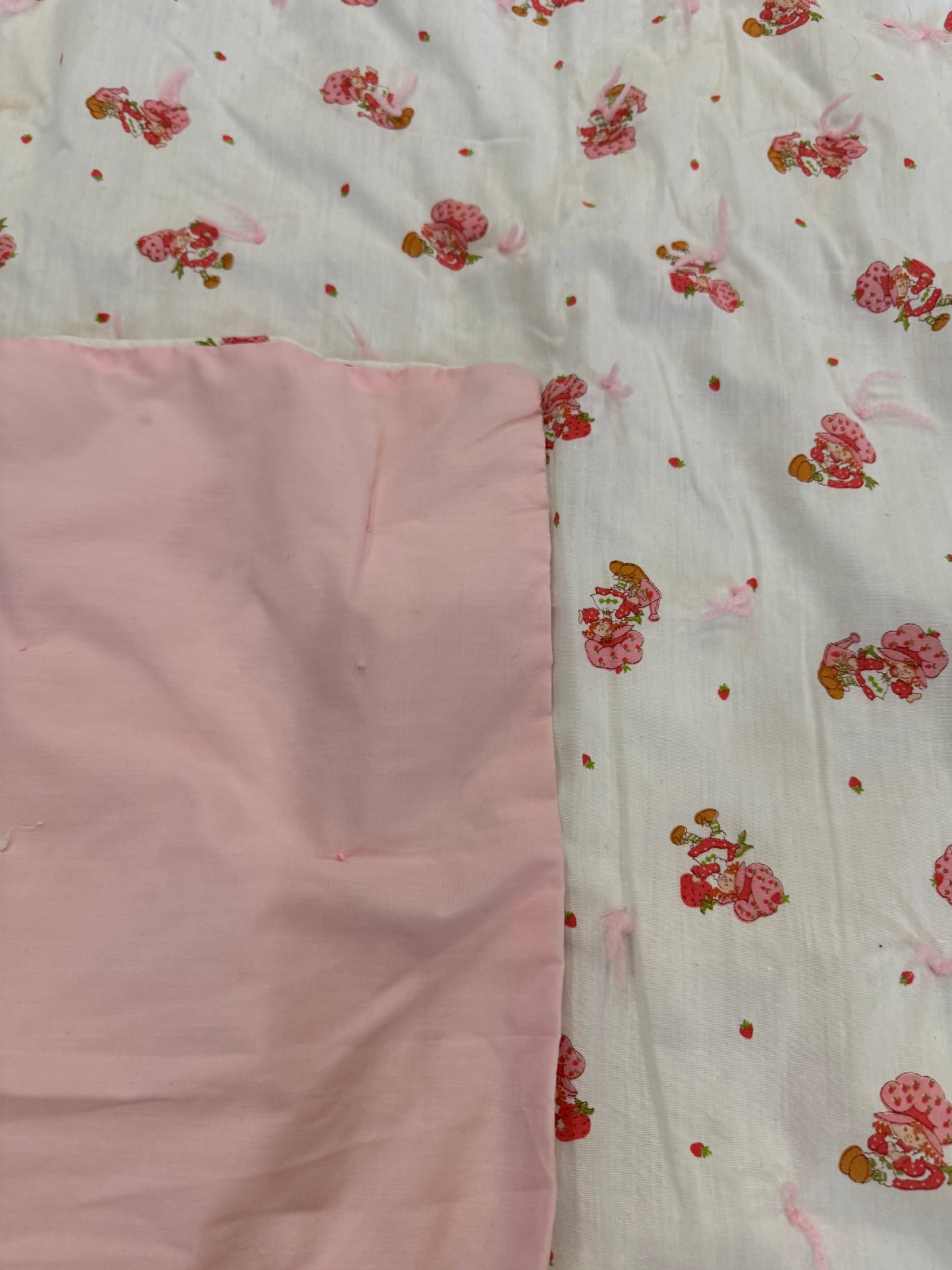 Vintage Strawberry Shortcake Crib Quilt