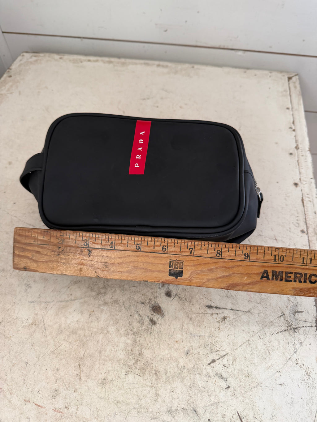 Prada Luna Rossa Black Toiletry bag dopp kit shaving bag