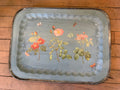 Silverplate Tray Hand Painted with feet