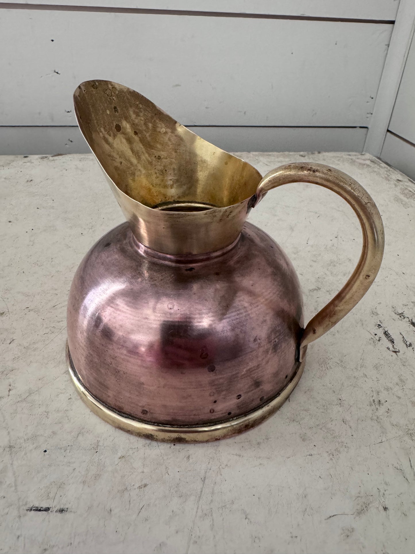 Vintage Small Copper and Brass Jug