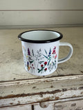 Enamel Floral Mug