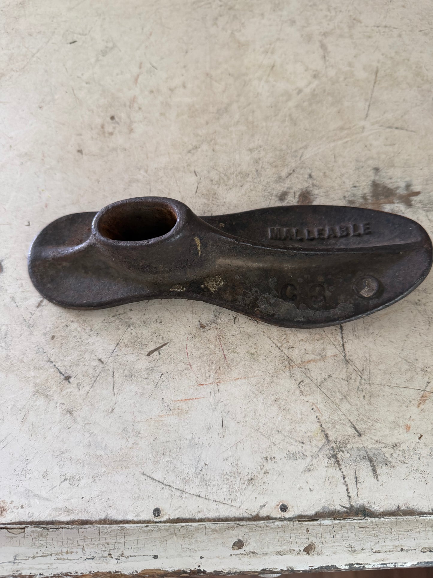 Antique cast-iron shoe last