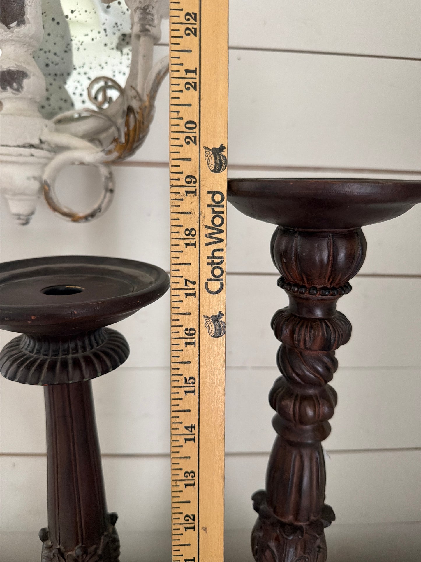Set of large ornate candlesticks will get makeover