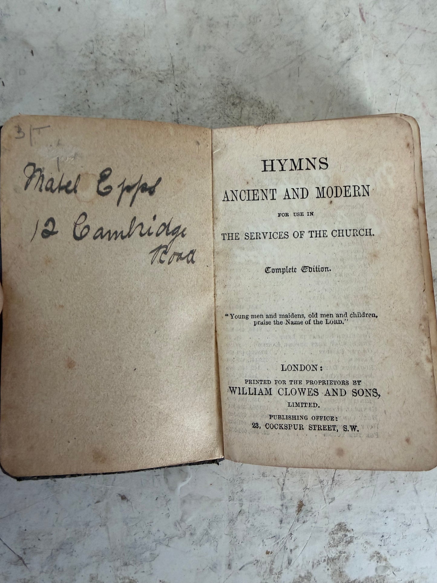 Antique Miniature Pocket Book “Hymns A-M”