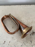 Vintage Beautiful Handmade Cavalry Bugle Horn Made Of Brass & Copper
