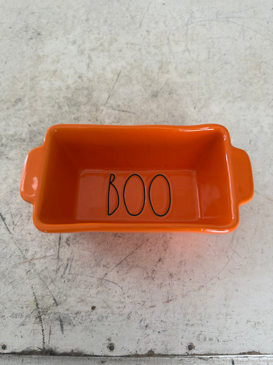 Rae Dunn by Magenta "BOO" mini loaf pan