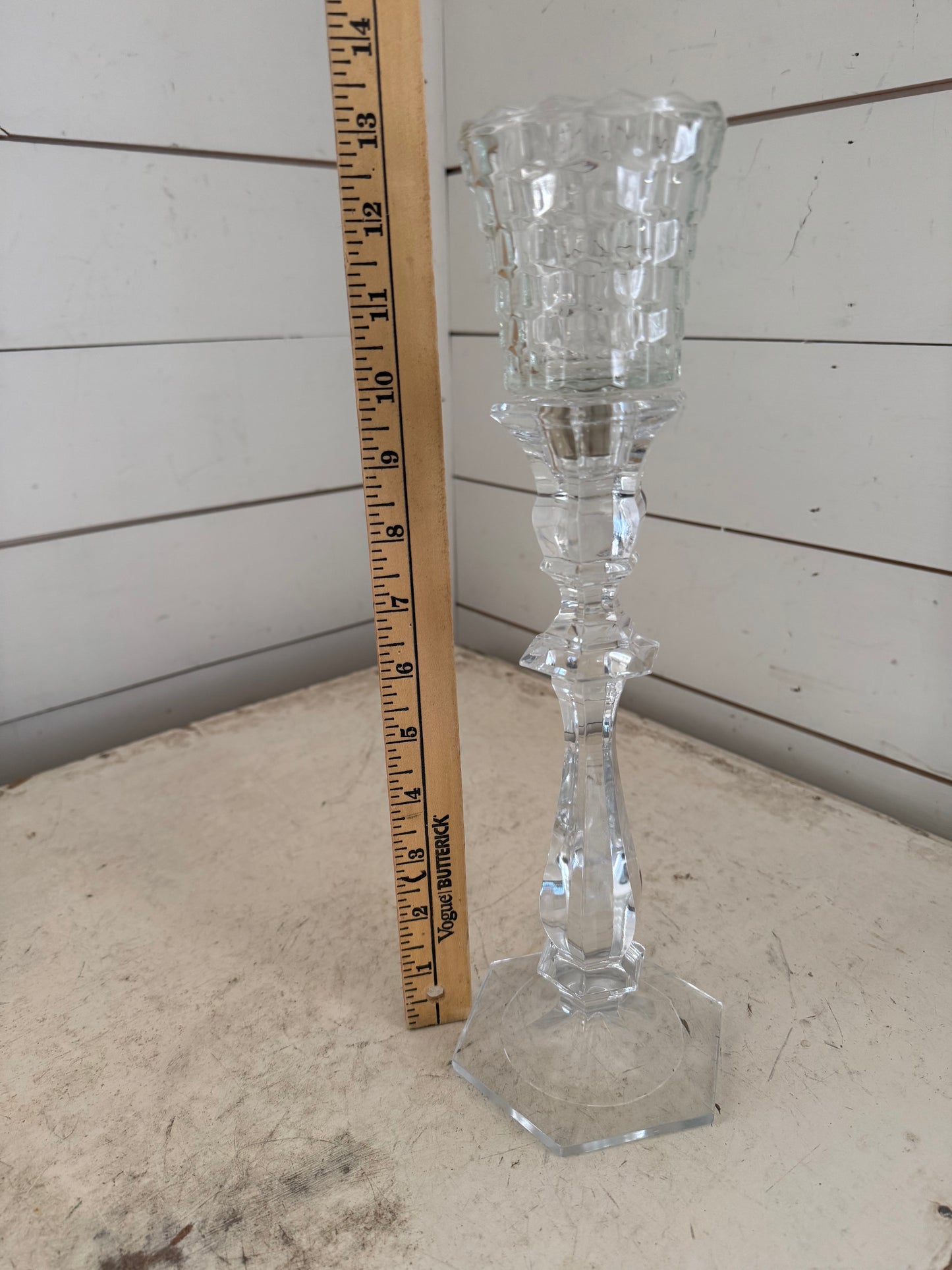 Vintage Glass Votive Candle Holder