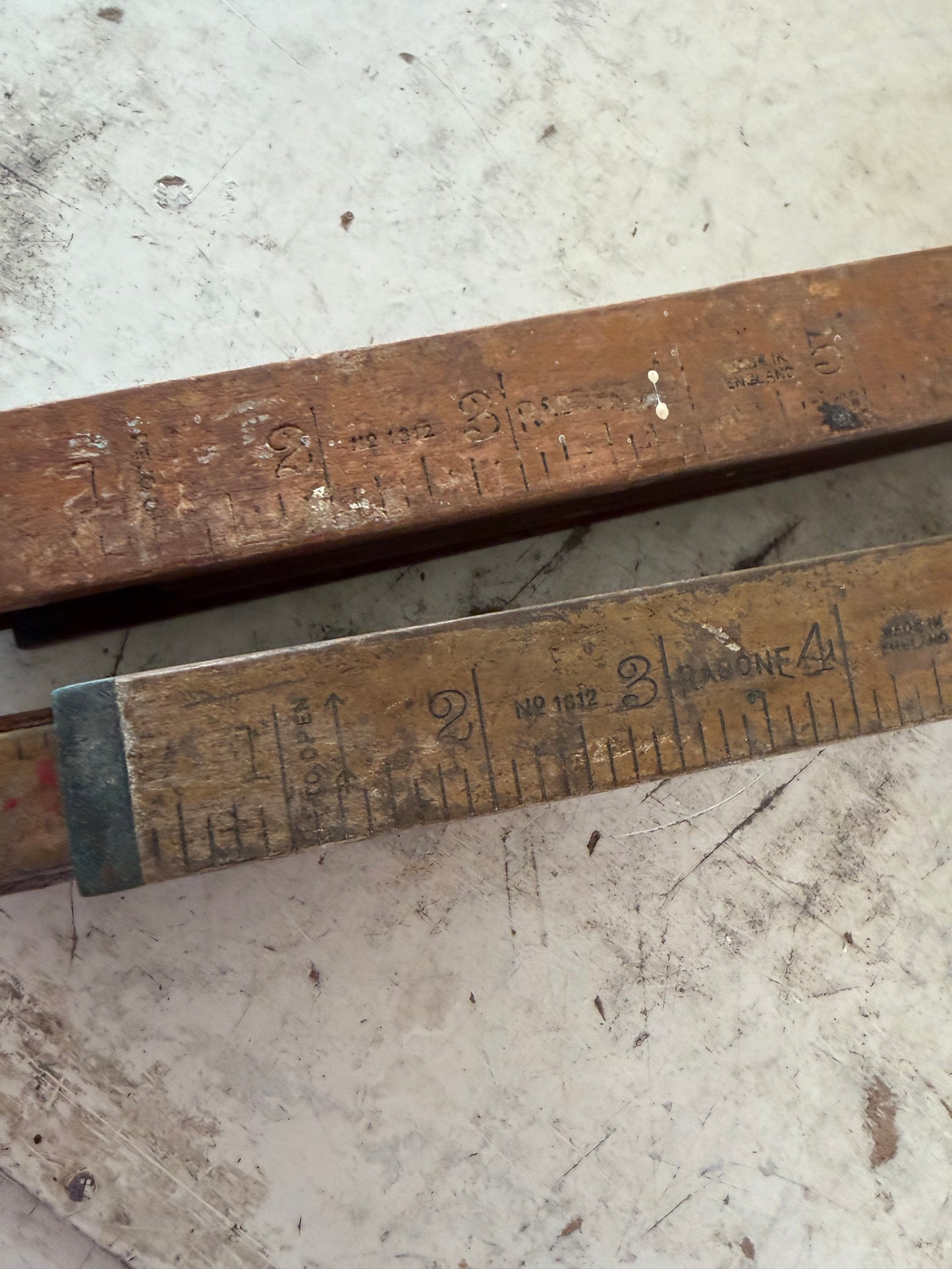 Vintage Boxwood Wooden Folding 5 Foot Ruler sold Individually