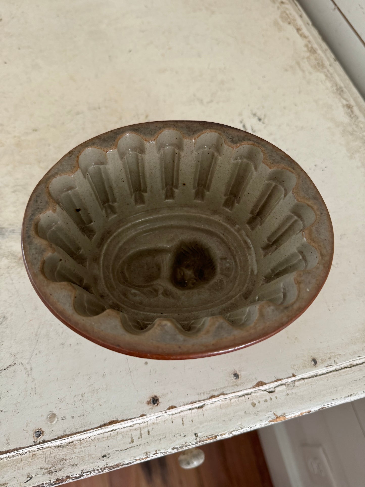 Antique Stoneware Lion Jelly Mould