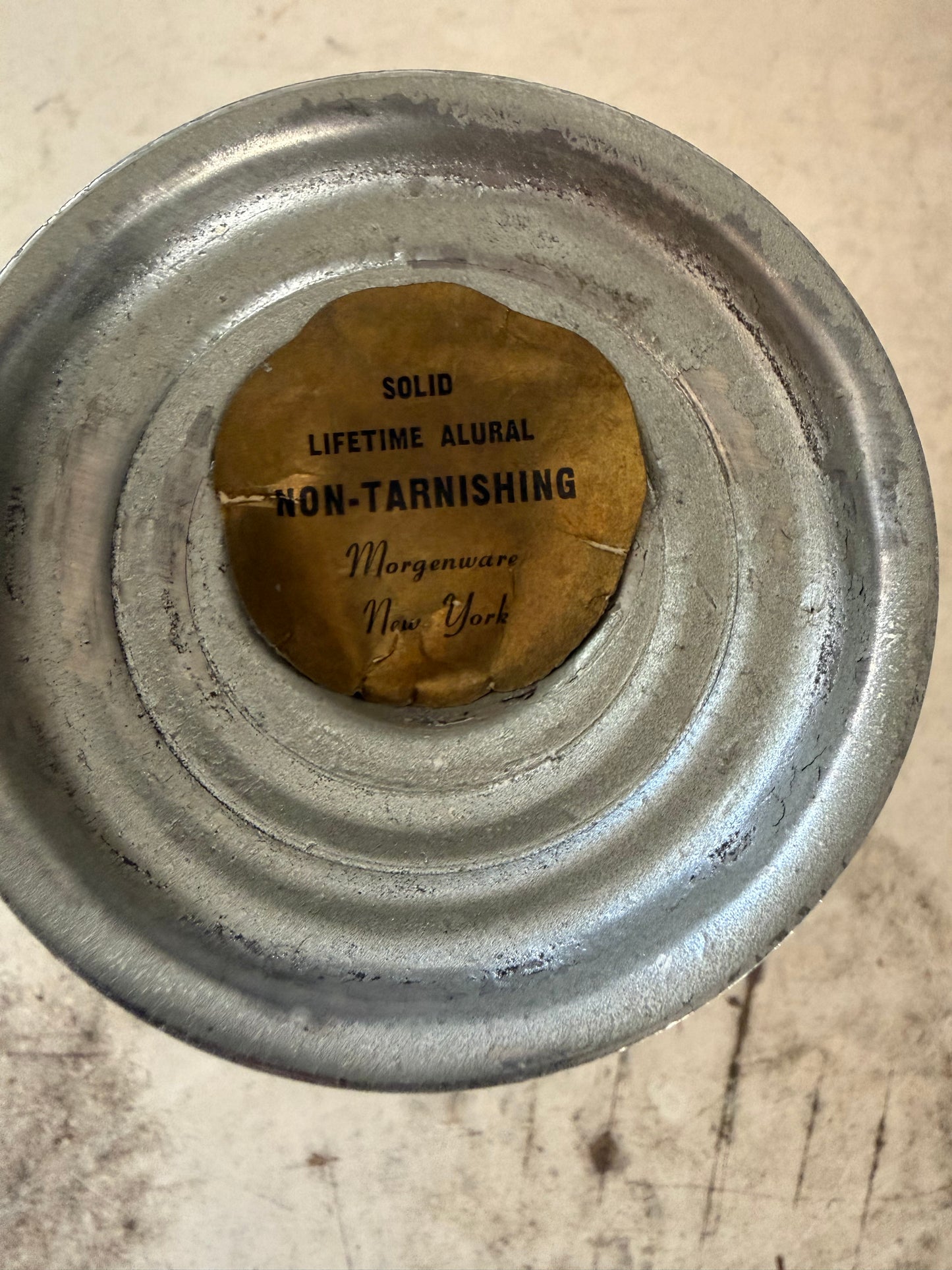 Vintage Morgenware New York Aluminum Candlestick