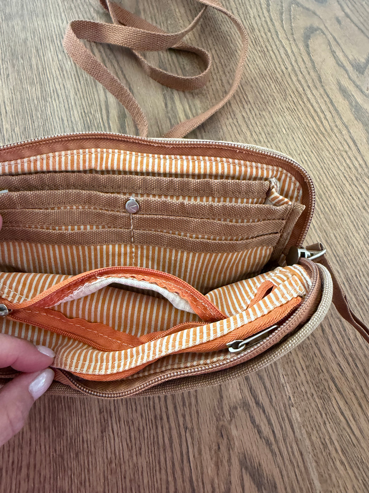 KEEN Canvas Crossbody Travel Organizer Bag/Wristlet - As Is