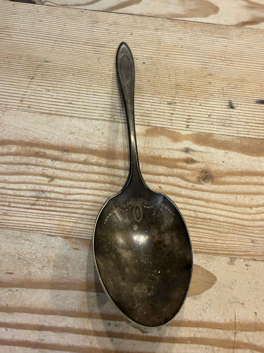 vintage silver-plated serving spoon