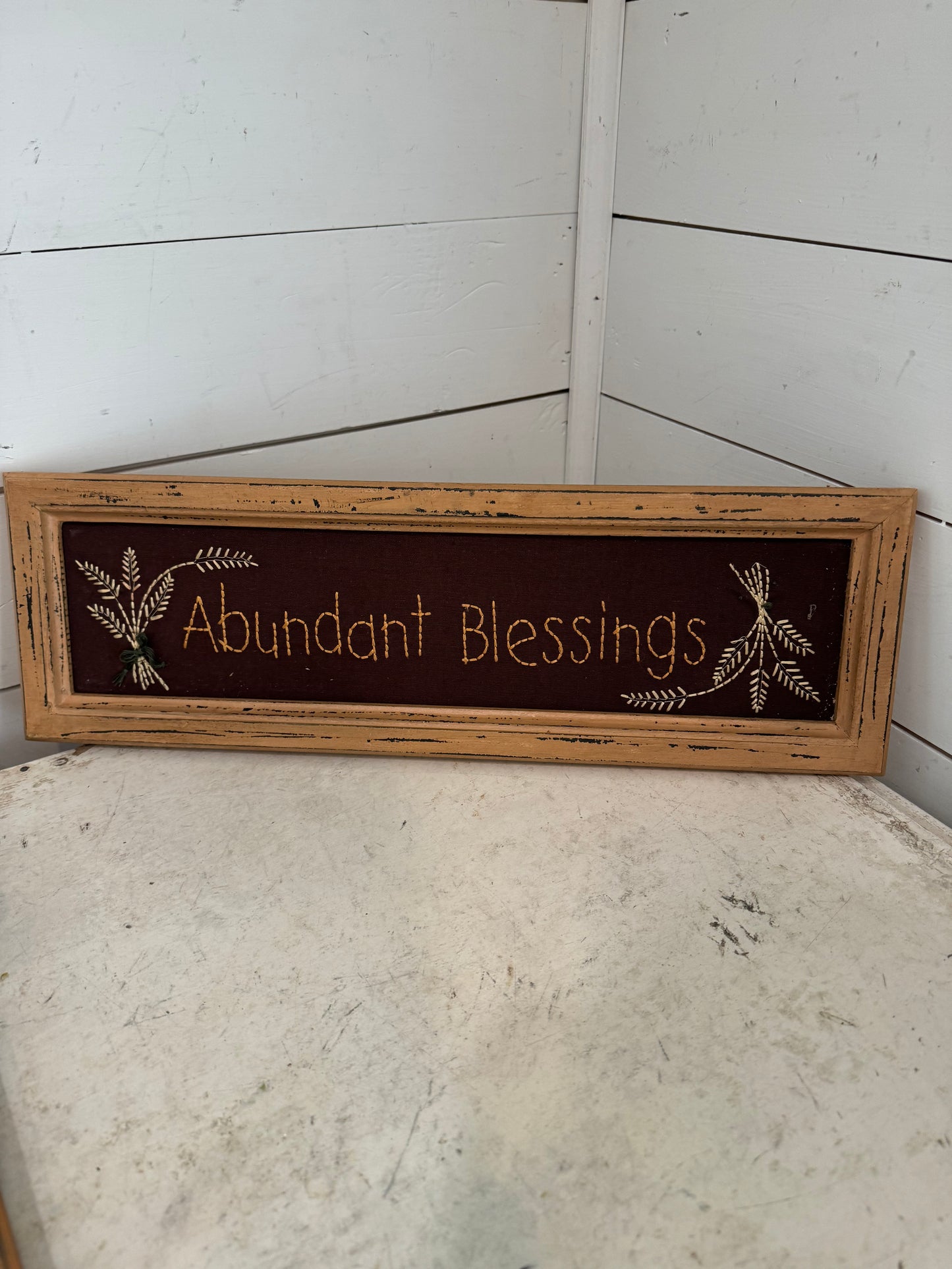 Embroidered Fall Sign - Sold Individually