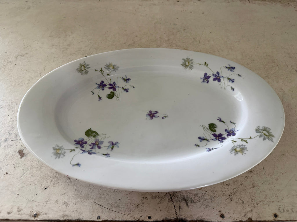 Antique Violet Platter TK Thun porcelain Austria