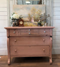 Antique Empire Style Dresser Buffet Chippy Pink
