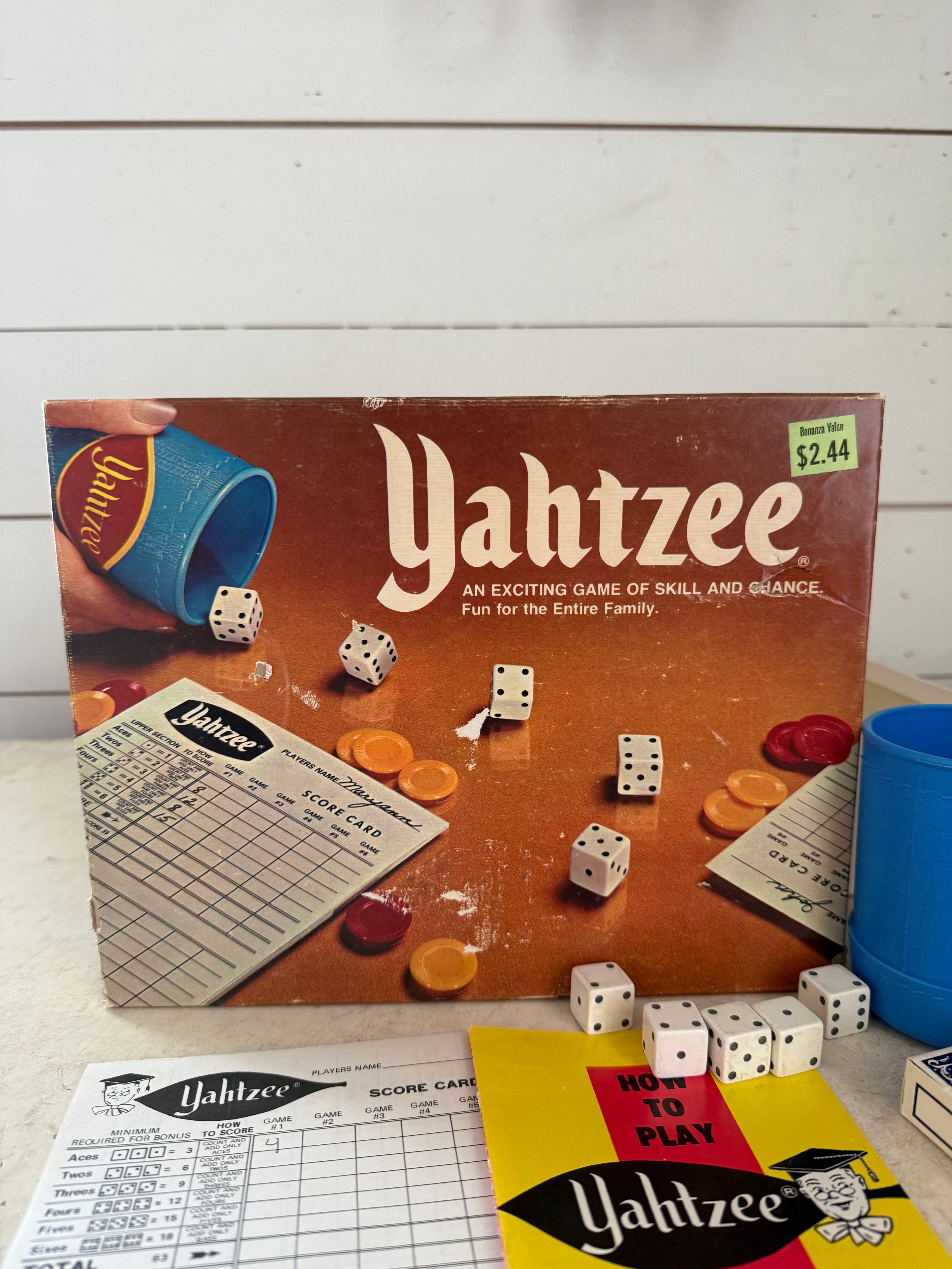 Vintage Yahtzee game