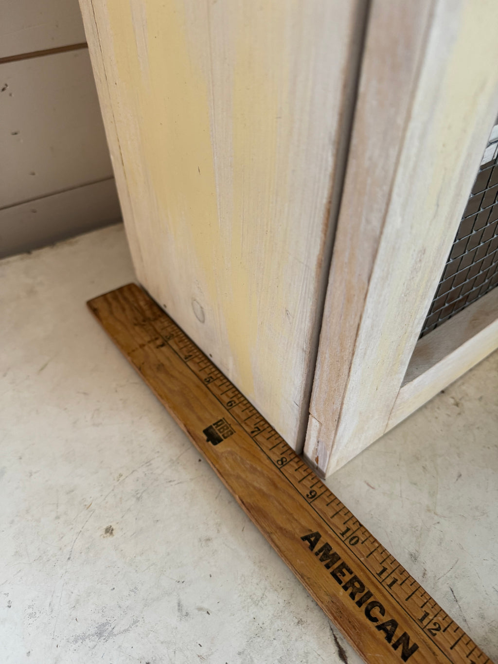 Vintage Wall Unit with Meshwire will get knob