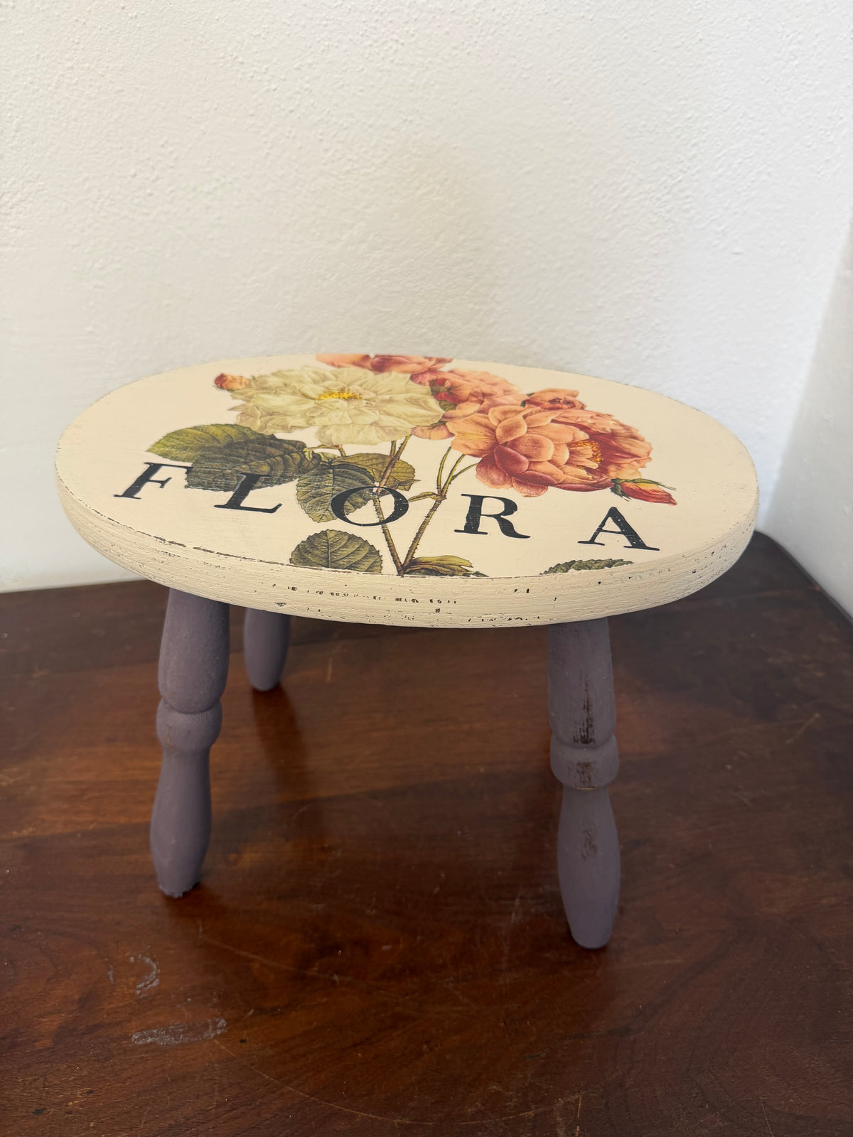 Hand Painted Decor Stool