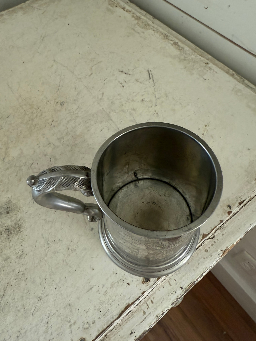 Vintage Kings and Queens pewter tankard Beer Stein Sheffield England Engraved