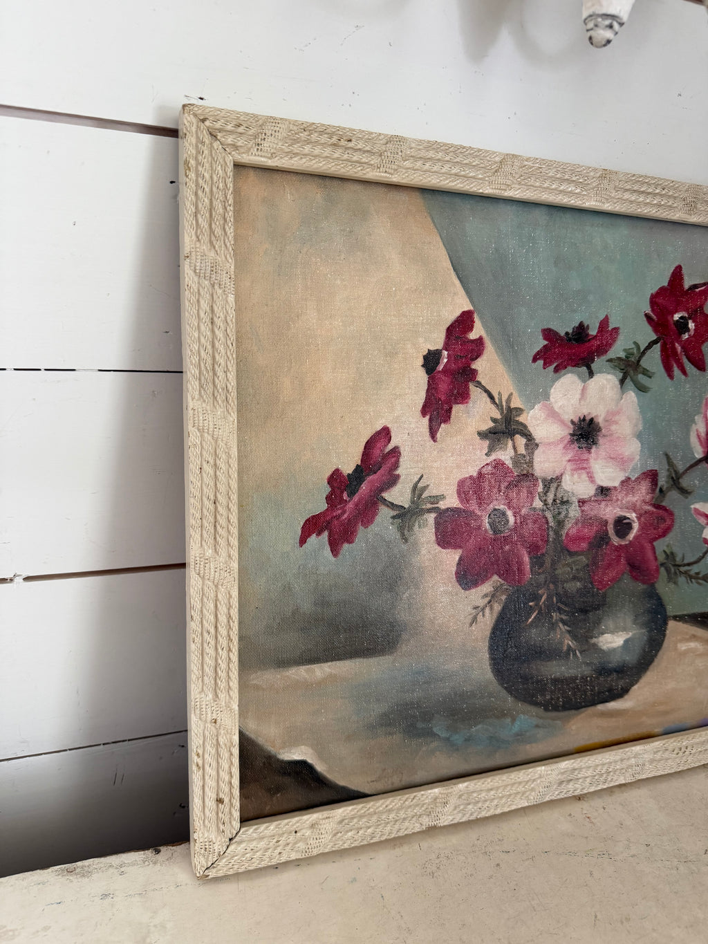 Original Floral Oil Painting in frame - as is see photos