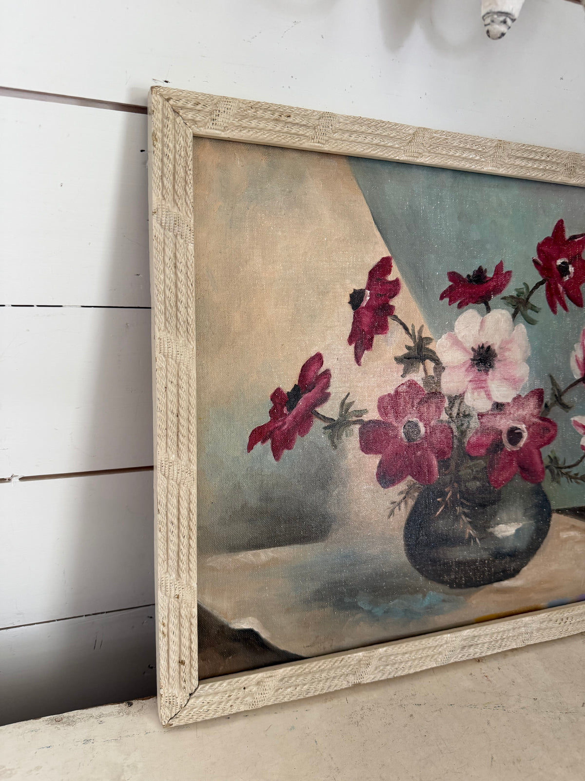 Original Floral Oil Painting in frame - as is see photos
