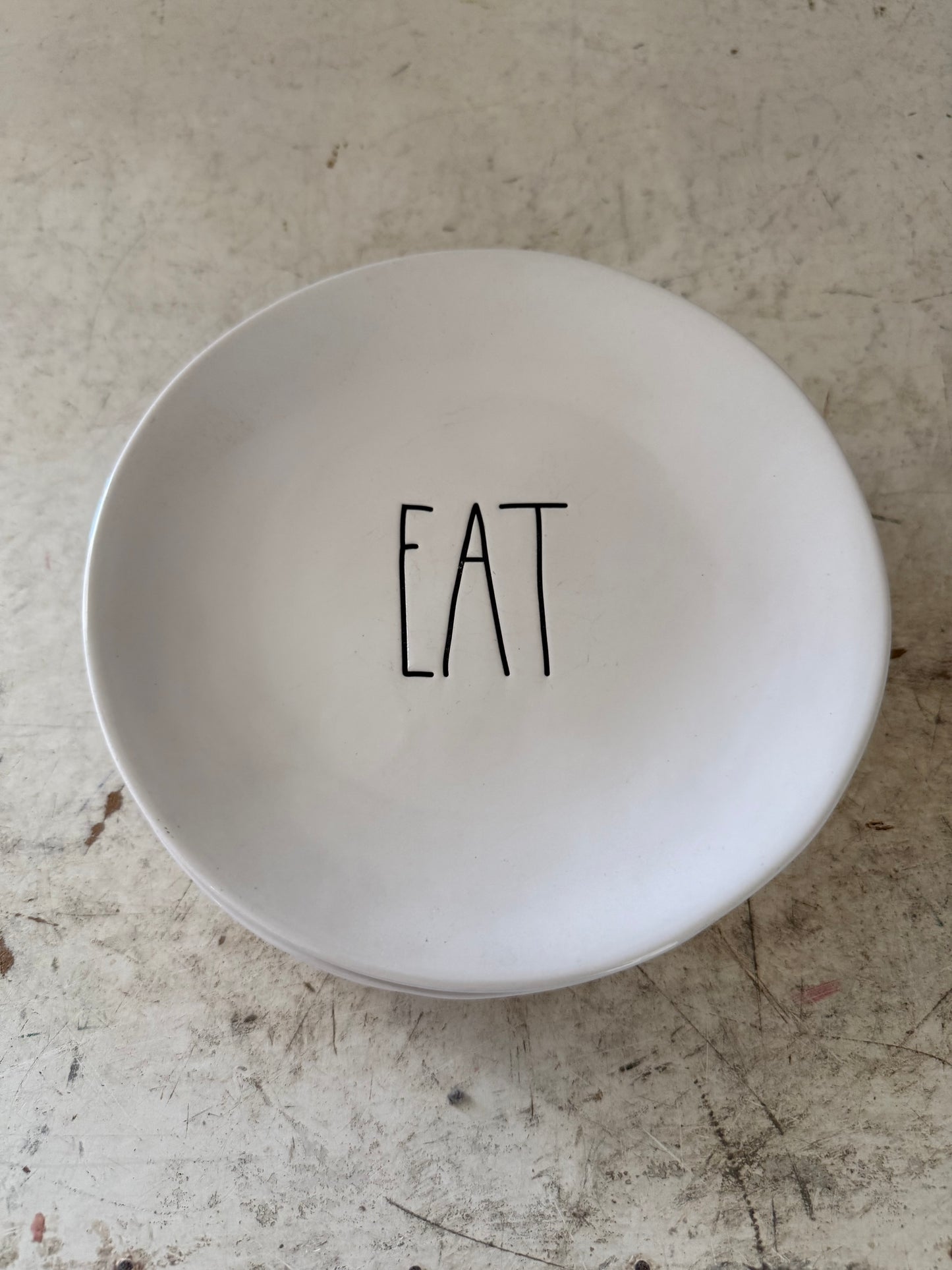 Rae Dunn “Eat” round plates - sold individually
