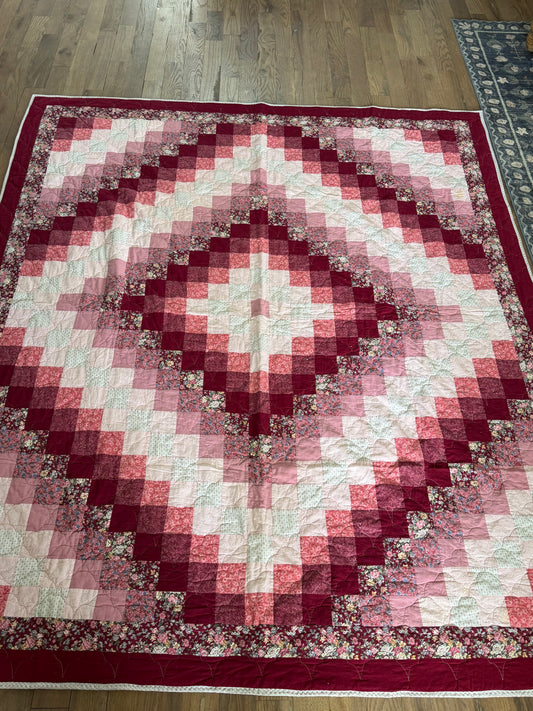Vintage trip around the world full-size quilt twin