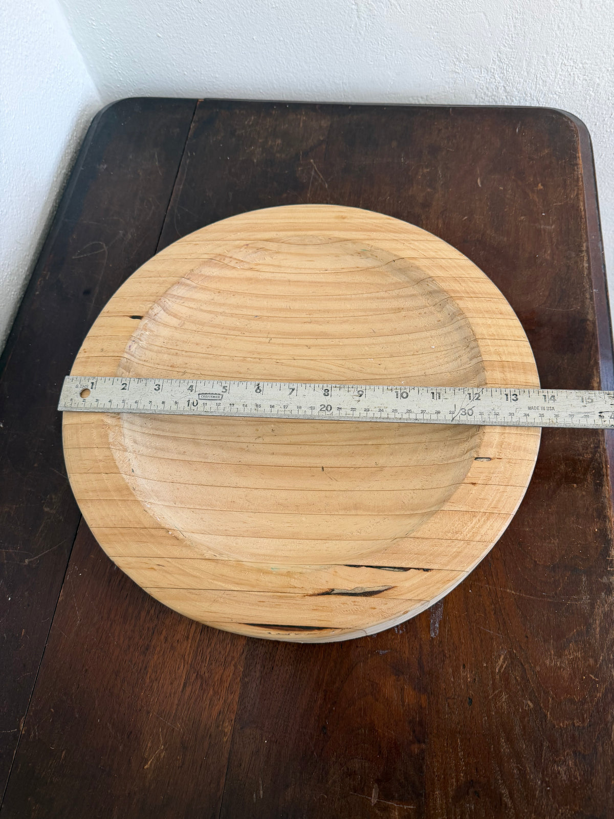 Hand Made Wood Dished Serving Tray